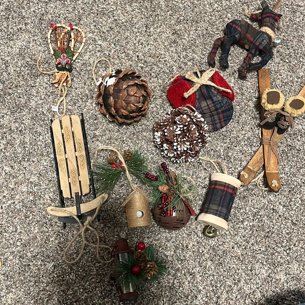 Balsam Hills Ornament Lot Farmhouse Cabin